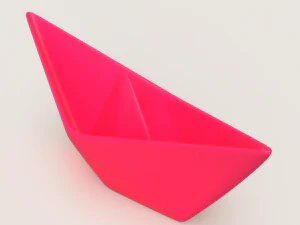 纸船 3D 打印模型