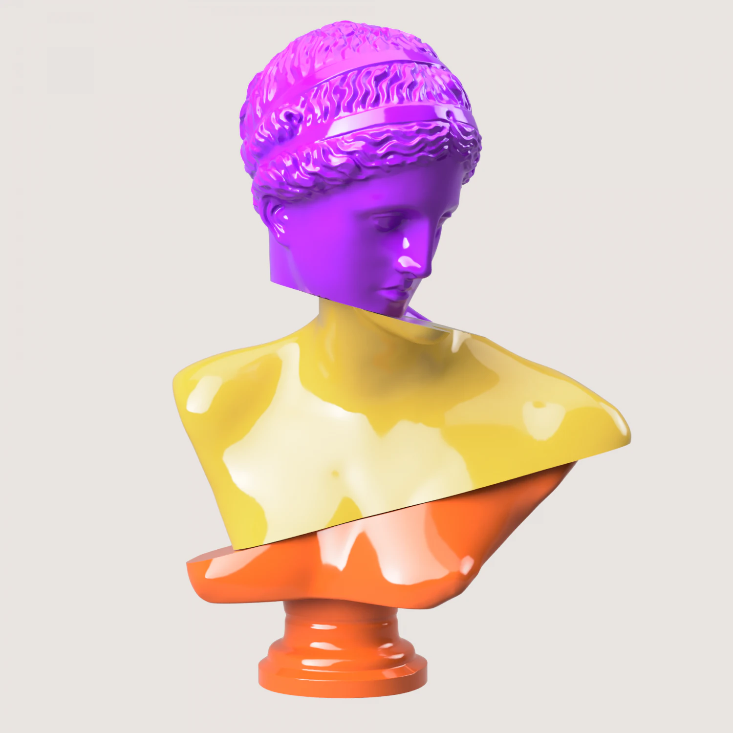 AFINA 3 PART SCULPTURE 3D Print Model .c4d .max .obj .3ds .fbx .stl .blend 
