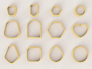 BENTUK SEDERHANA SET PEMOTONG TANAH LIAT POLIMER Model Cetak 3D