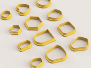 SIMPLE FORMS SET POLYMER CLAY CUTTER 3D Print Model