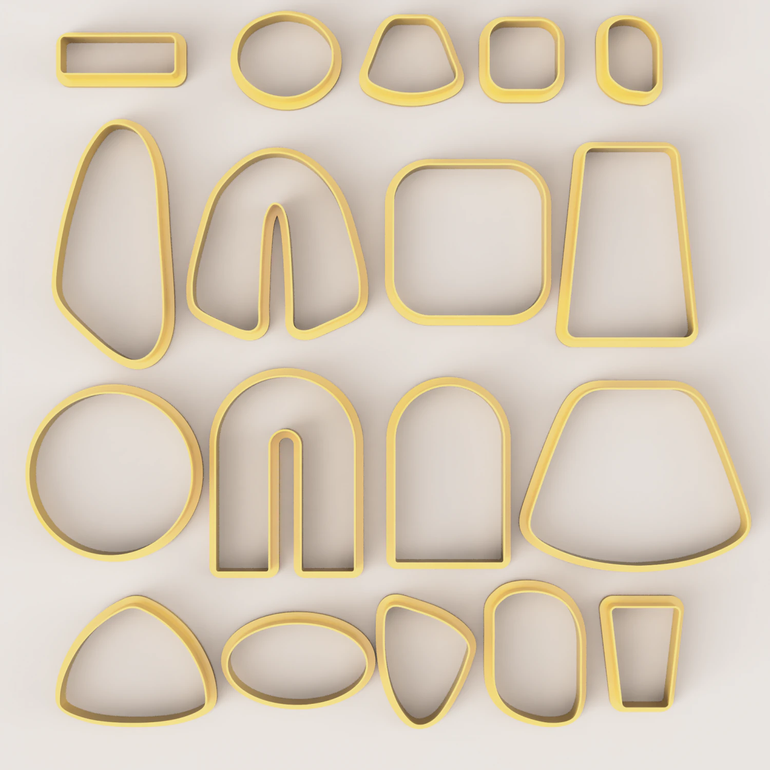 BOHO 2 SET POLYMER CLAY CUTTER 3D Print Model .c4d .max .obj .3ds .fbx .stl .blend 