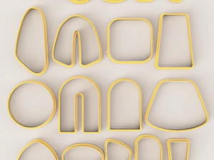 BOHO 2 SET PEMOTONG TANAH LIAT POLIMER Model Cetak 3D