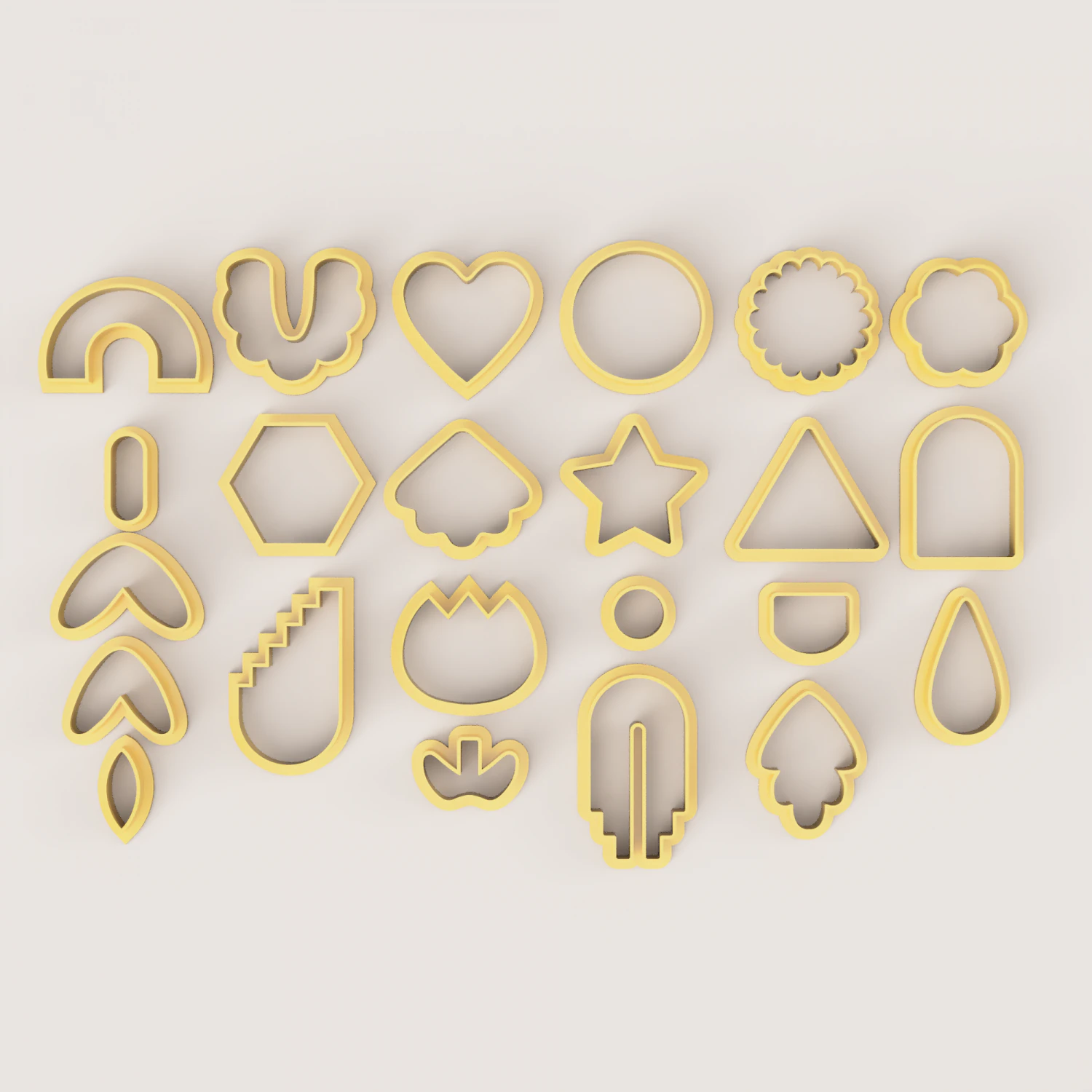 BOHO 3 SET POLYMER CLAY CUTTER 3D Print Model .c4d .max .obj .3ds .fbx .stl .blend