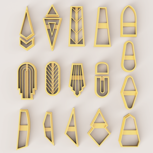 BOHO 4 SET POLYMER CLAY CUTTER 3D-Druckmodell .c4d .max .obj .3ds .fbx .stl .blend 