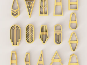 CORTADOR DE ARGILA DE POL&Iacute;MERO BOHO 4 CONJUNTOS Modelo de Impressão 3D