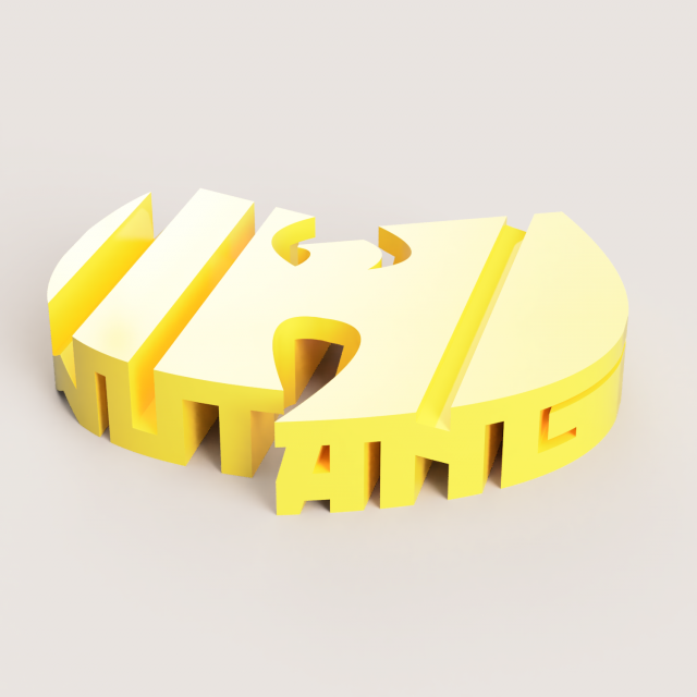WU TANG PENDANT FLIP TEXT 3D Print Model .c4d .max .obj .3ds .fbx .stl .blend 