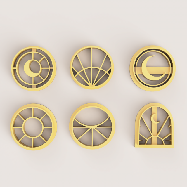 MOON POLYMER CLAY CUTTER 3D Print Model .c4d .max .obj .3ds .fbx .stl .blend 