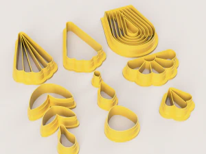 BOHO FLOWERS POLYMER CLAY CUTTER 3D Print Model