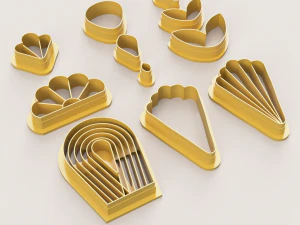 BOHO FLOWERS POLYMER CLAY CUTTER 3D Print Model