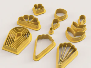 BOHO FLOWERS POLYMER CLAY CUTTER 3D Print Model