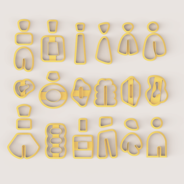 BOHO SUPER SET POLYMER CLAY CUTTER 3D Принт Модель .c4d .max .obj .3ds .fbx .stl .blend 