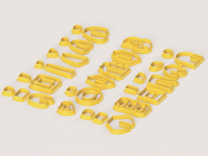 BOHO SUPER SET POLYMER CLAY CUTTER 3D Принт Модель
