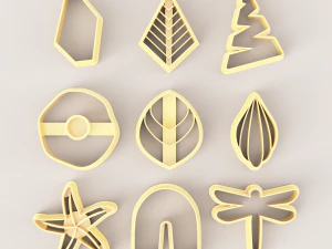 DOĞAL ELEMENTLER POLİMER KİL KESİCİ 3D Baskı Modeli