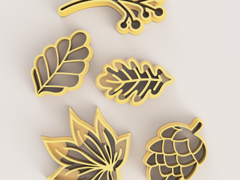 Fall collection of polymer cutters 3D Baskı Modeli