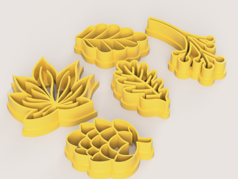 Fall collection of polymer cutters 3D 프린트 모델
