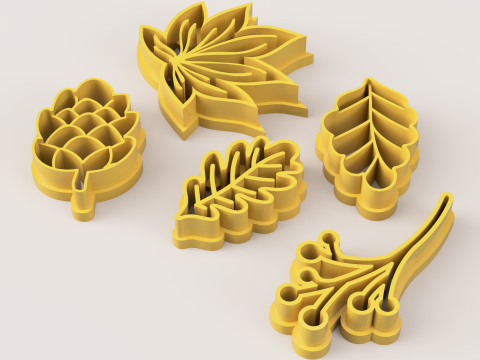 Fall collection of polymer cutters 3D 프린트 모델