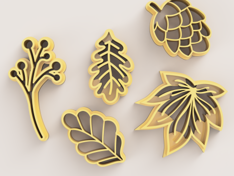 Fall collection of polymer cutters 3D 프린트 모델