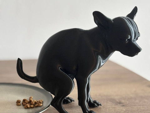Pooping dog 3D Print Model