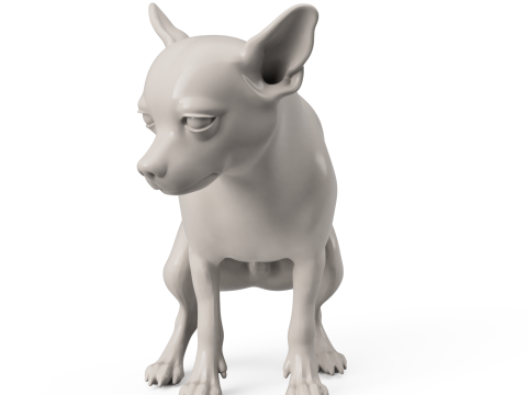Pooping dog 3D-printmodel