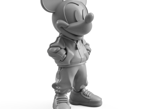 Mickey Mouse Streetwear Modelo de Impressão 3D