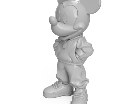 Mickey Mouse Streetwear Modelo de Impressão 3D