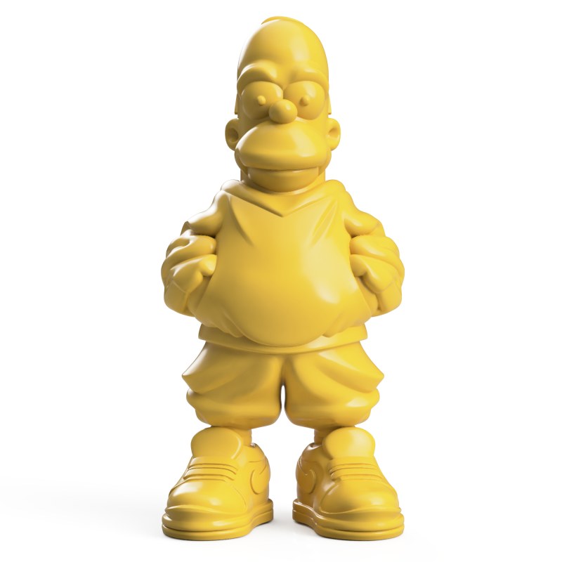 Homer Simpson Streetwear 3D-Druckmodell .c4d .max .obj .3ds .fbx .stl .blend