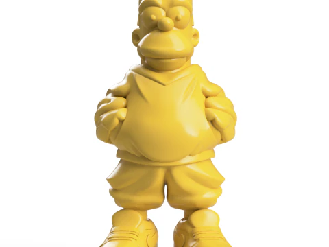 Homer Simpson Moda Masculina Modelo de Impressão 3D