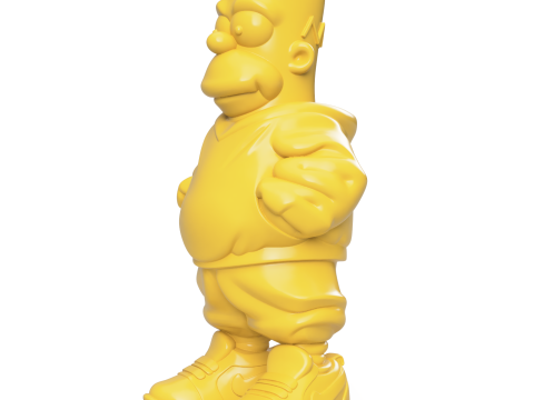 Homer Simpson Streetwear 3D-Druckmodell