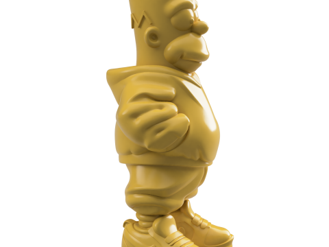 Homer Simpson Streetwear 3D-Druckmodell