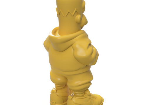 Homer Simpson Streetwear 3D-Druckmodell