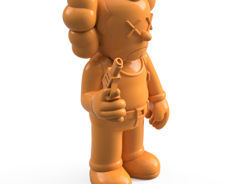 John McClane KAWS 3D-Druckmodell