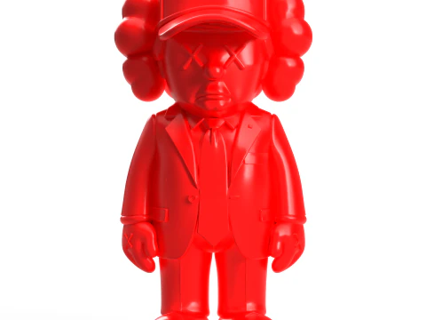 Brinquedo art&iacute;stico TRUMP KAWS Modelo de Impressão 3D