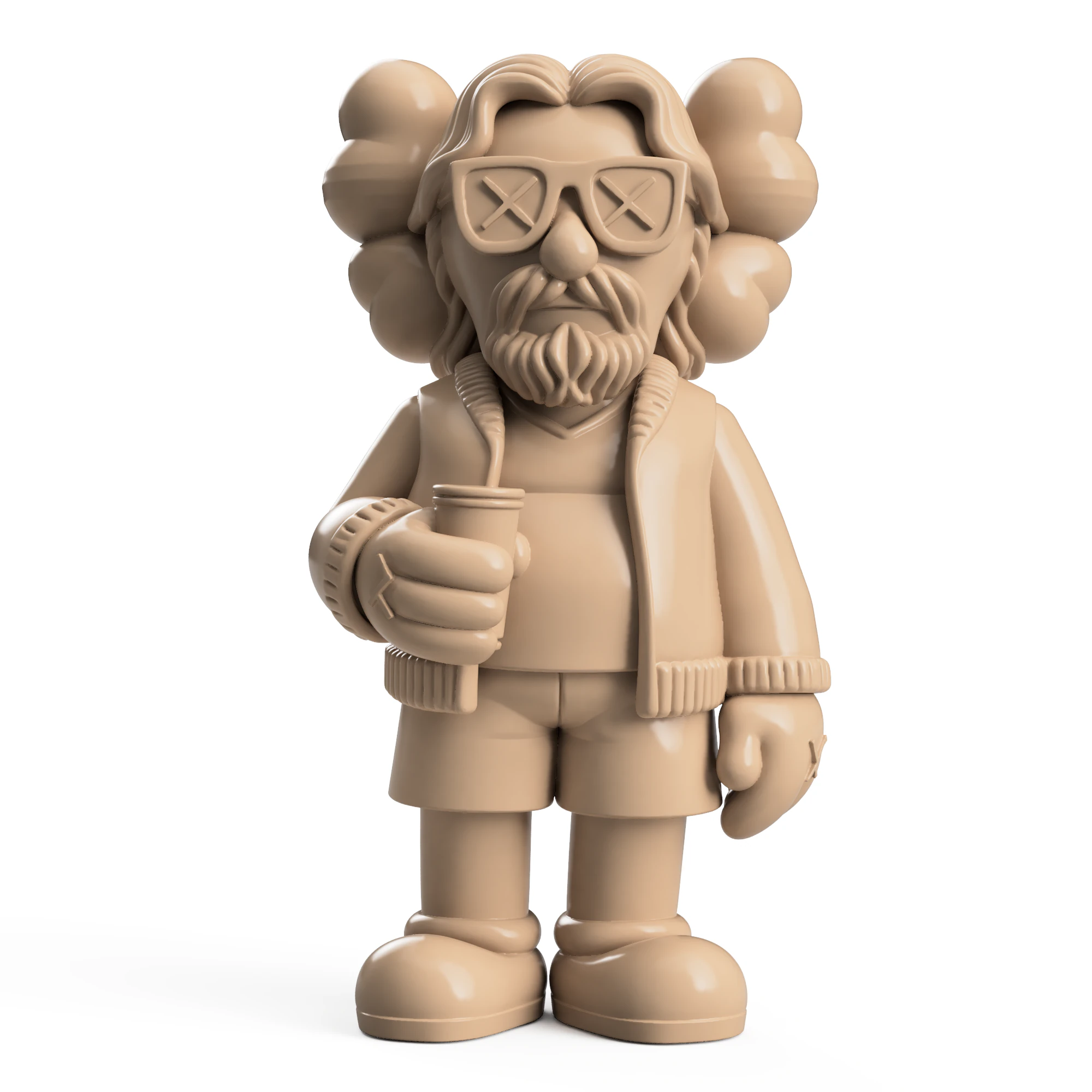Big Lebowski KAWS 3D Print Model .c4d .max .obj .3ds .fbx .stl .blend 