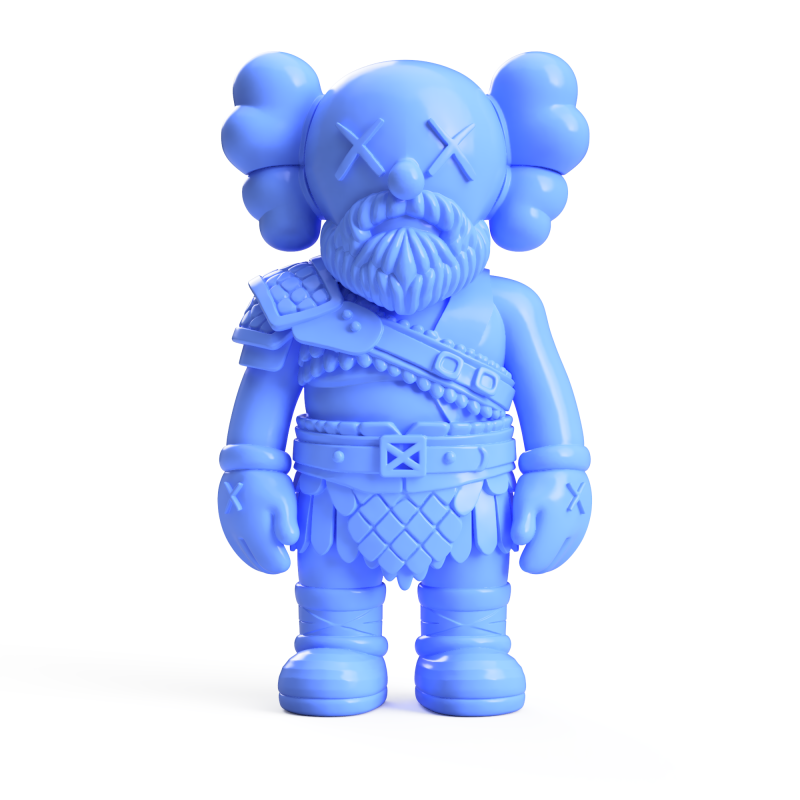Kratos KAWS 3D Принт Модель .c4d .max .obj .3ds .fbx .stl .blend 