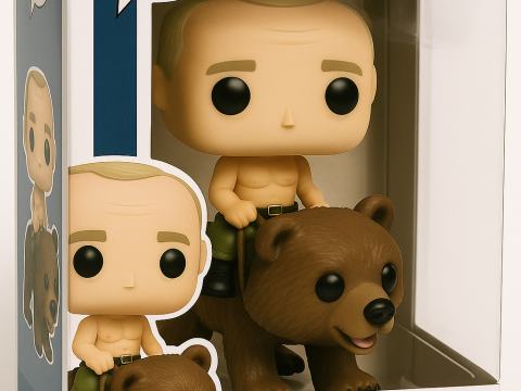 Vladimir Putin Riding Bear Funko Art Toy 3D Принт Модель