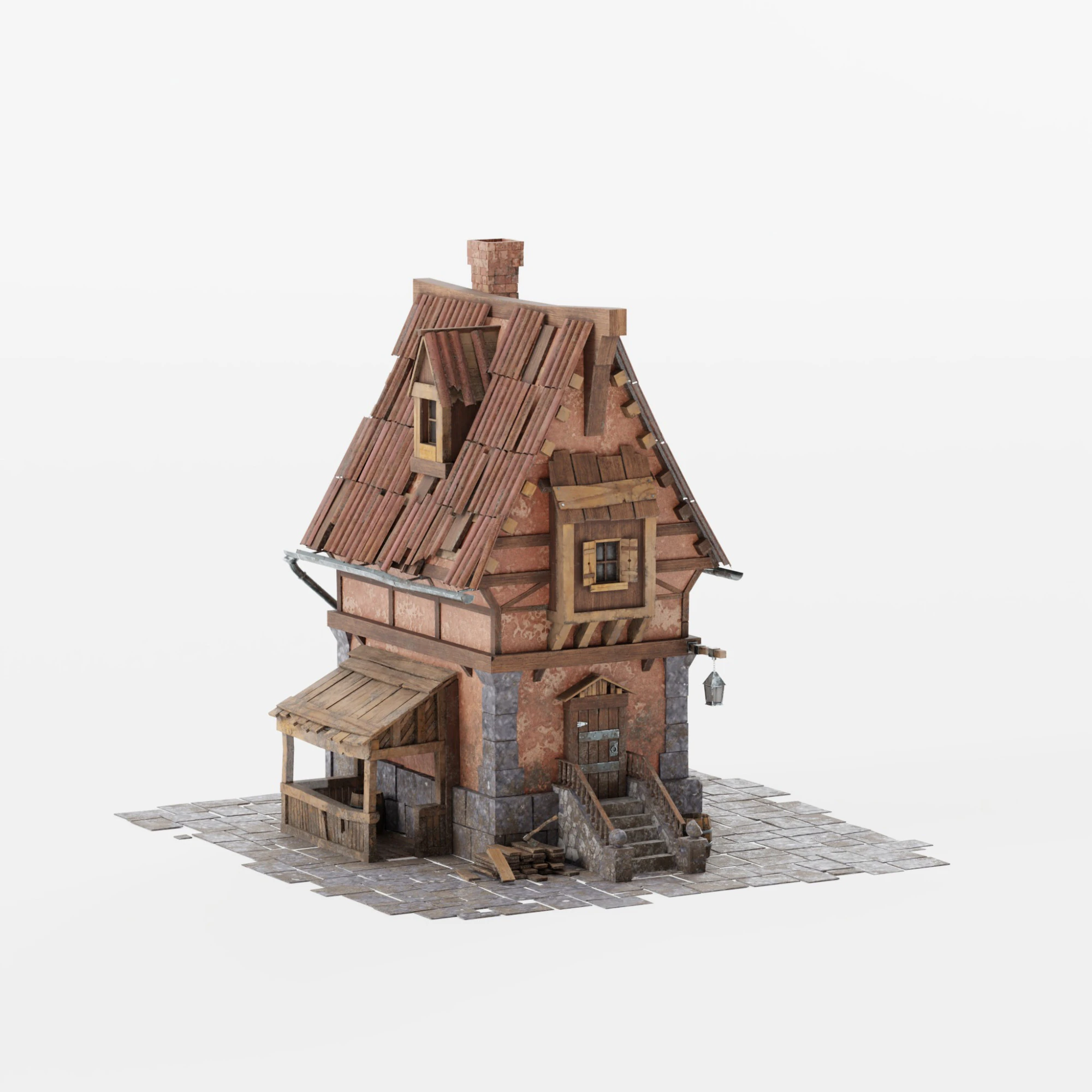 Foresters house 3D Model .c4d .max .obj .3ds .fbx .stl .blend