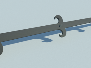 medieval door hinge 3D Model