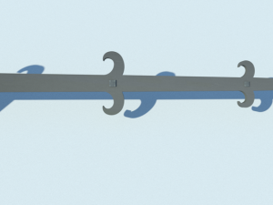 medieval door hinge 3D Model