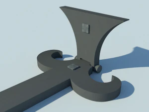 medieval door hinge 3D Model