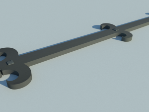 medieval door hinge 3D Model