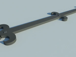 medieval door hinge 3D Model