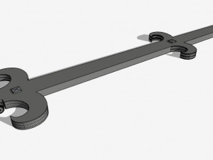 medieval door hinge 3D Model