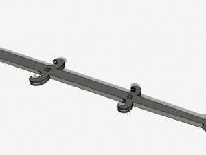 medieval door hinge 3D Model