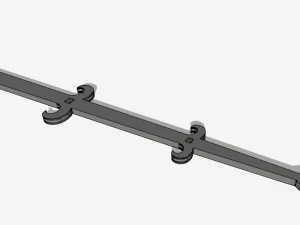 medieval door hinge 3D Model