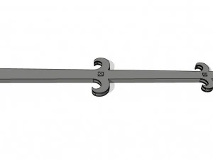medieval door hinge 3D Model