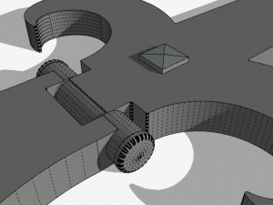 medieval door hinge 3D Model