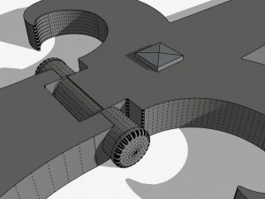 medieval door hinge 3D Model