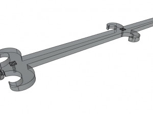 medieval door hinge 3D Model