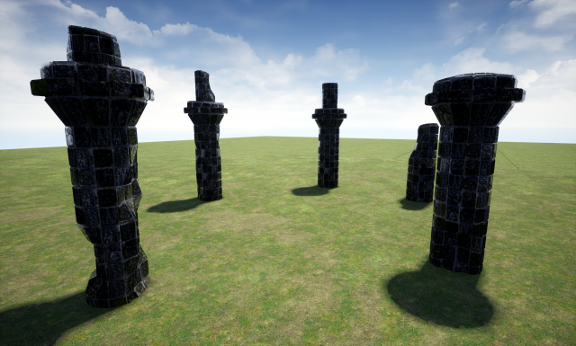 columns of ruins 3D Model .c4d .max .obj .3ds .fbx .stl .blend 
