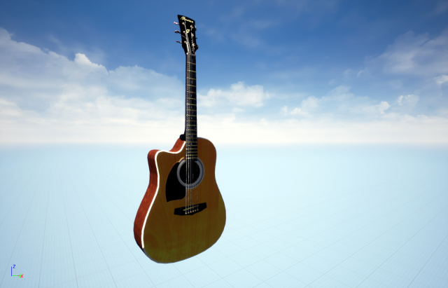 guitar 3D Model .c4d .max .obj .3ds .fbx .stl .blend 